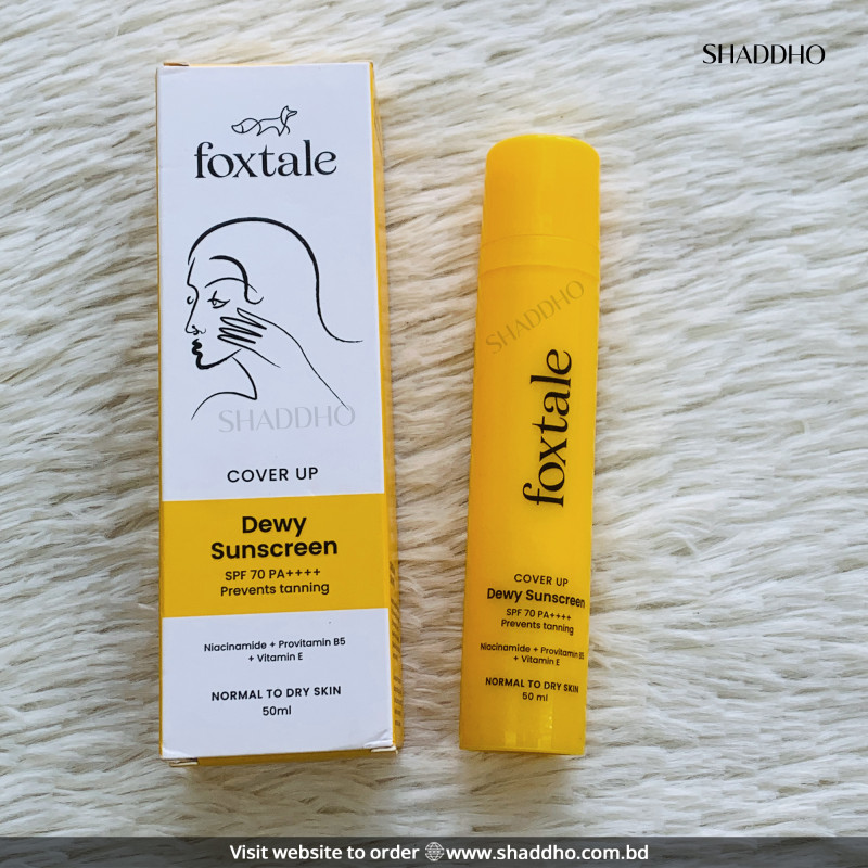 Foxtale CoverUp Dewy Sunscreen SPF 70 PA++++ (50ml)