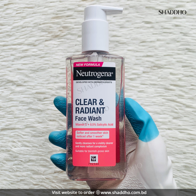 Neutrogena Clear & Radiant Face Wash with Vitamin C + 0.5% Salicylic Acid (200ml)