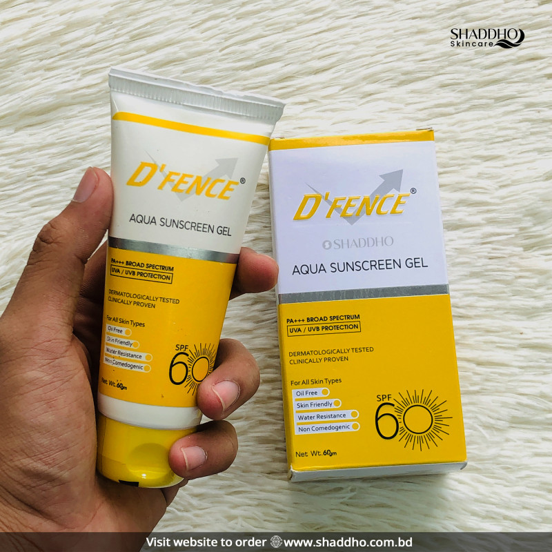 D'fence Aqua Sunscreen Gel SPF60 PA+++ (60g)