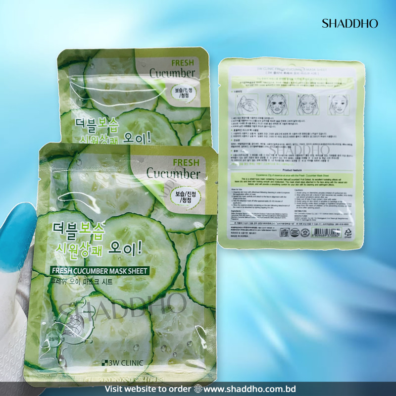 3W Clinic Fresh Cucumber Sheet Mask (23ml)
