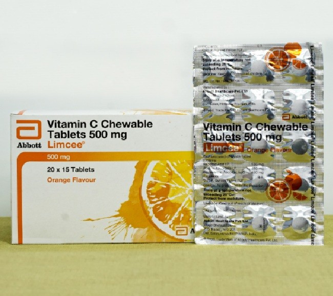 Abbott Limcee Vitamin C Chewable Tablets 500mg Orange Flavour (15 Tablets)