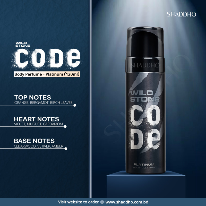 Wild Stone CODE Body Perfume - Platinum (120ml)