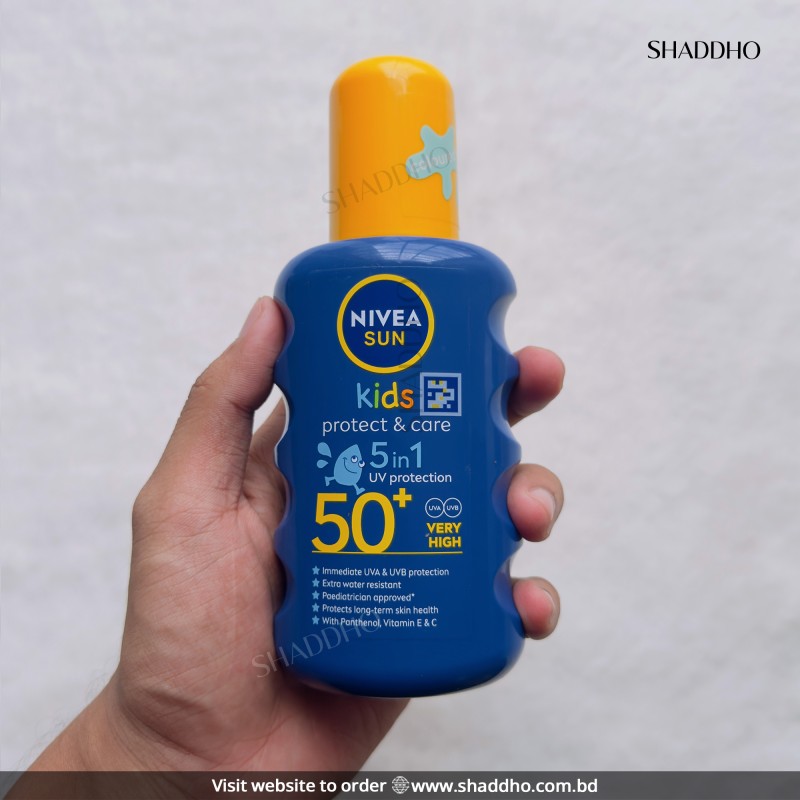 Nivea Sun Kids Protect & Care 5in1 UV Protection Coloured Spray SPF 50+  (200ml)