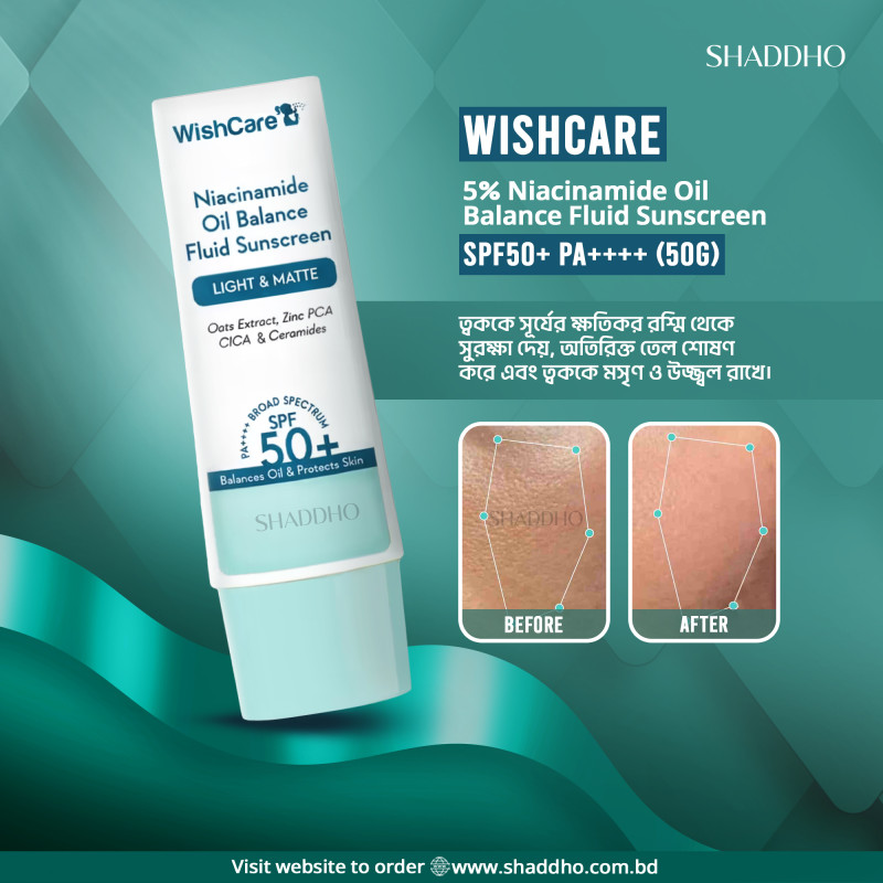WishCare Niacinamide Oil Balance Fluid Sunscreen SPF50+ PA++++ (50g)