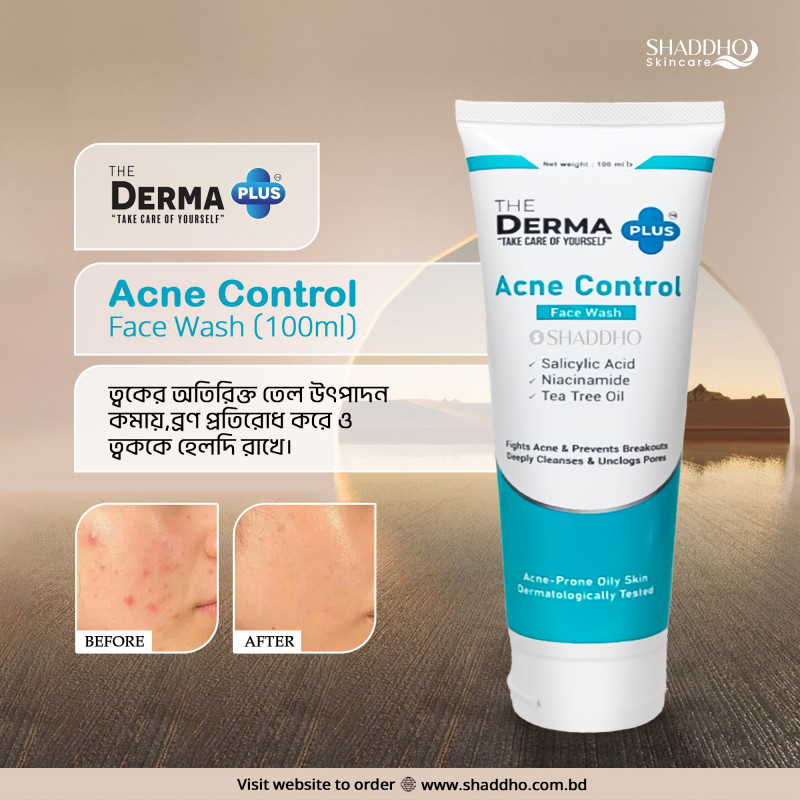The Derma Plus Acne Control Face Wash (100ml)