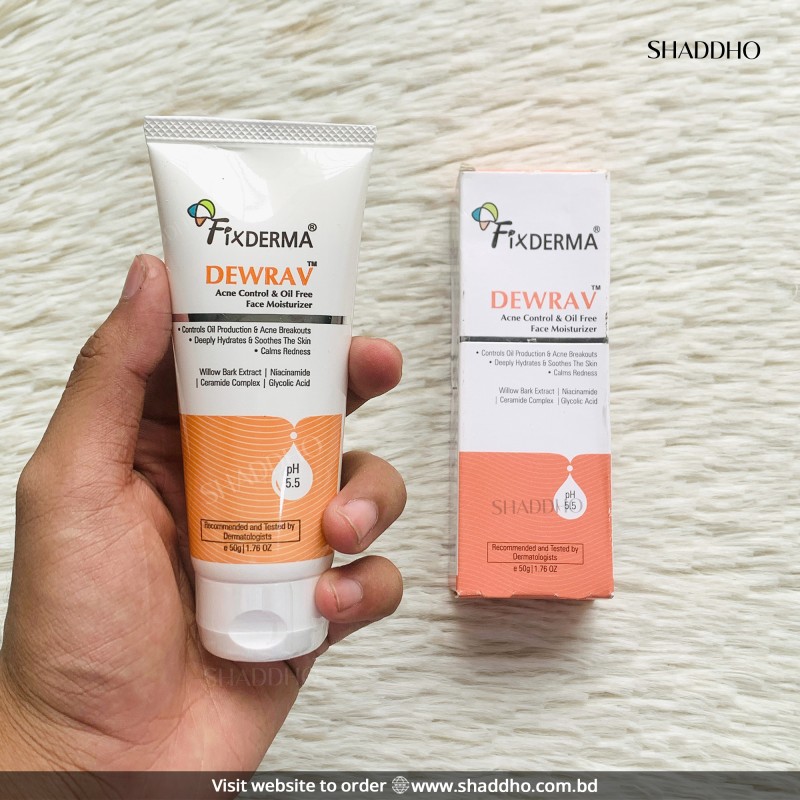 Fixderma Dewrav Acne Control Oil Free Face Moisturizer (50g)