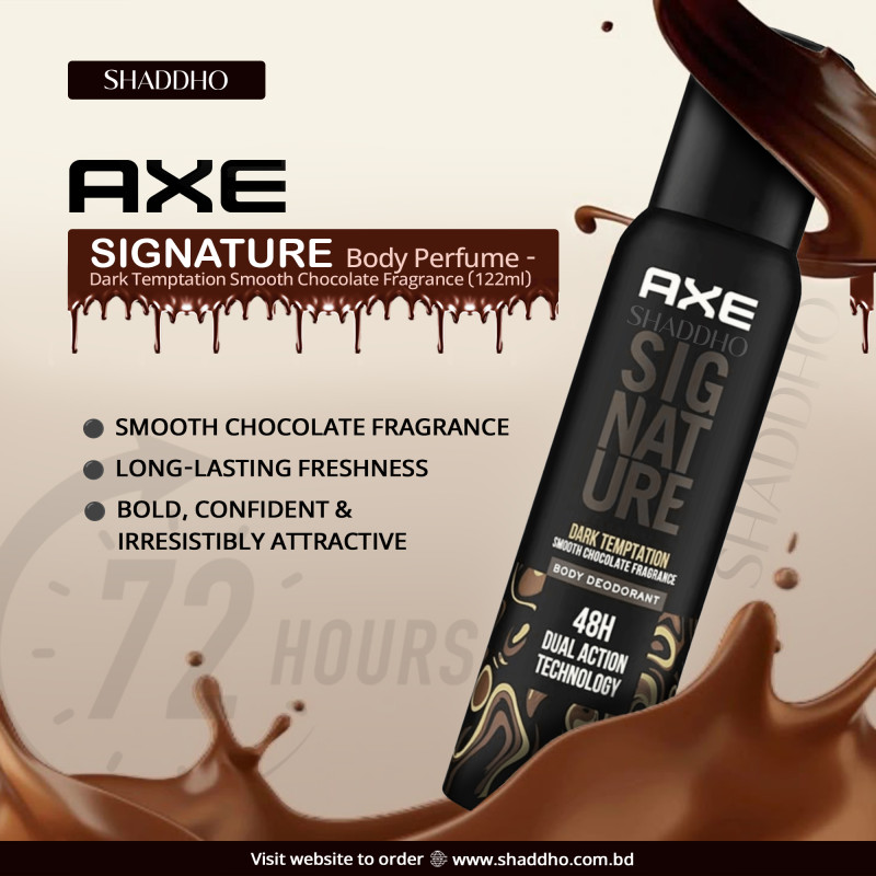 AXE Signature Body Perfume - Dark Temptation Smooth Chocolate Fragrance (122ml)