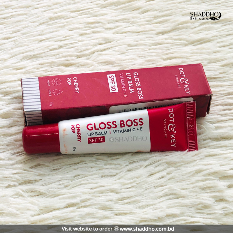 Dot & Key Gloss Boss Vitamin C + E Lip Balm SPF50 - Cherry Pop (12g)