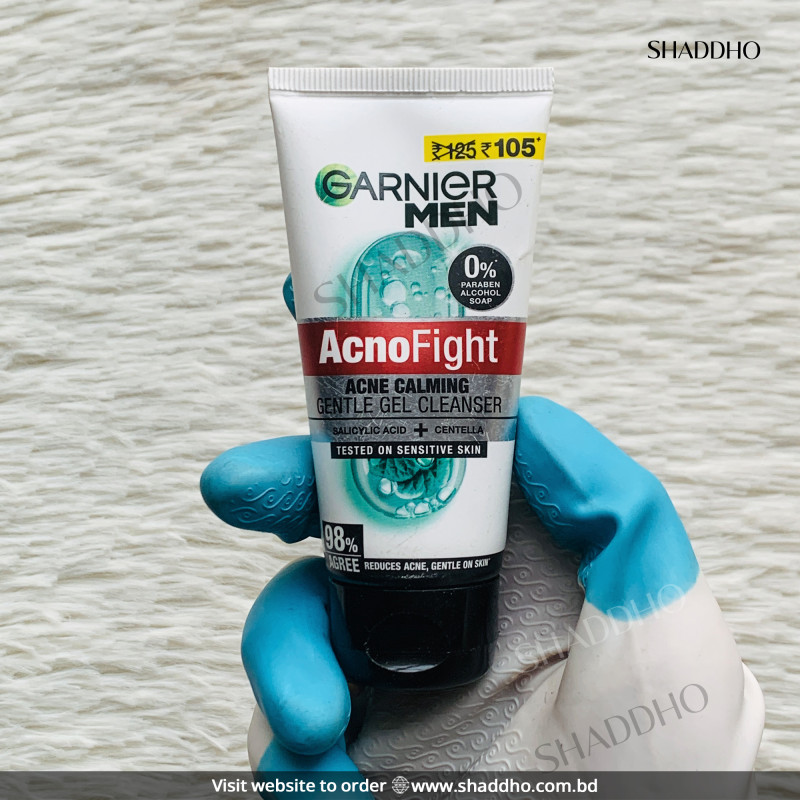 Garnier Men Acno Fight Acne Calming Gentle Gel Cleanser (50g)