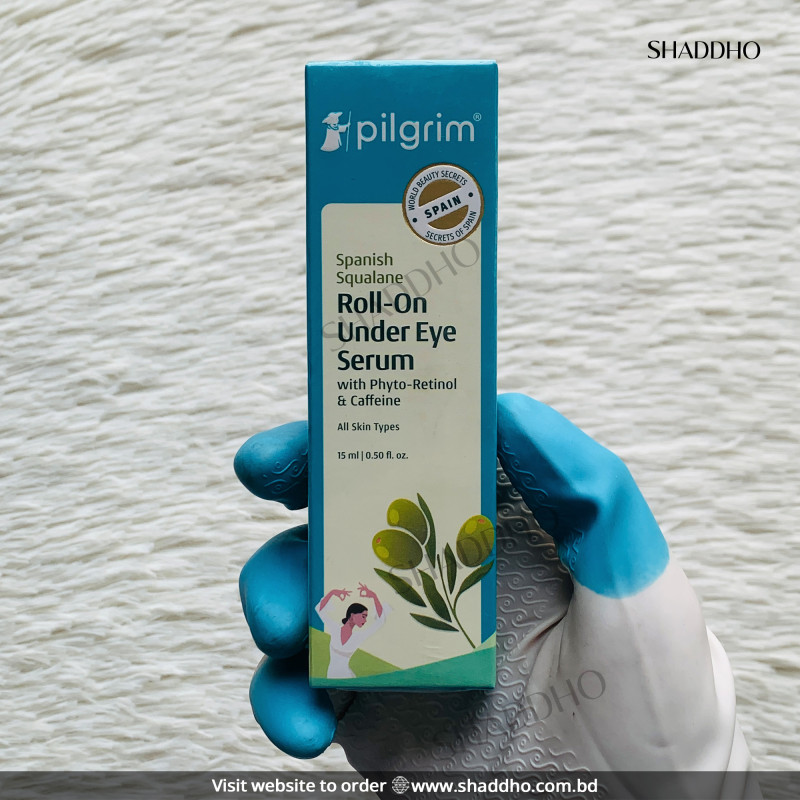 Pilgrim Spanish Squalane Roll On Eye Serum with Phyto Retinol & Caffeine (15ml)