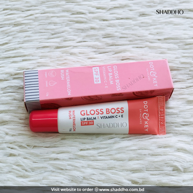 Dot & Key Gloss Boss Vitamin C + E Lip Balm SPF50 - Watermelon Rush (12g)