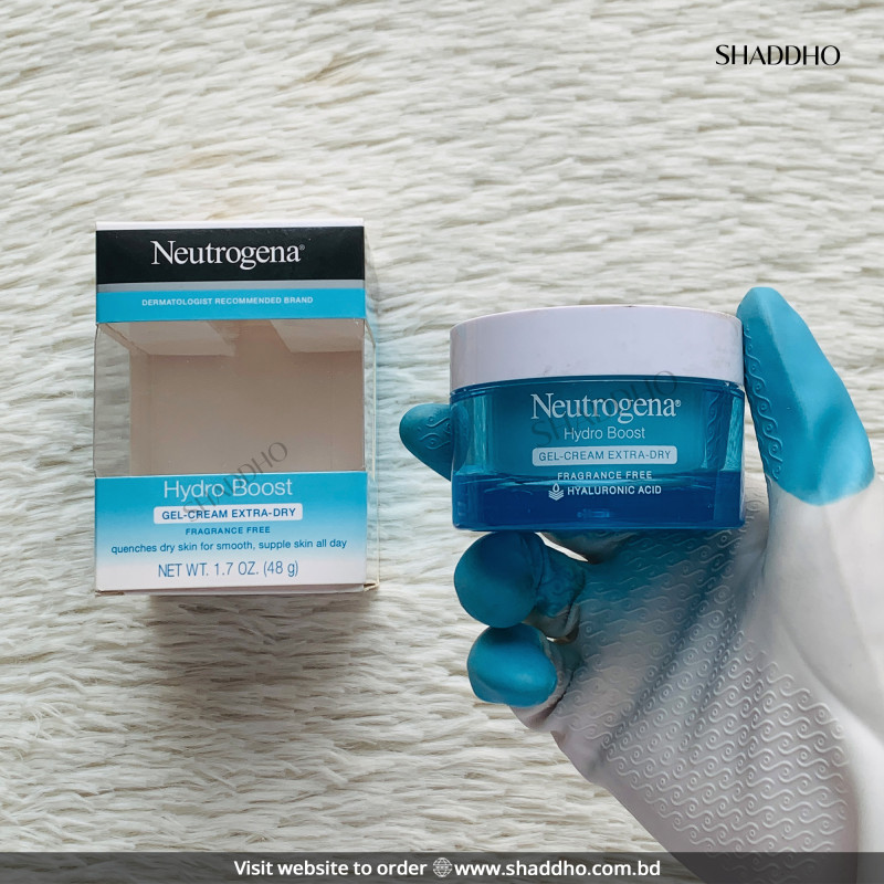 Neutrogena Hydro Boost Gel-Cream Extra-Dry for Extra-Dry Skin with Purified Hyaluronic Acid, Fragrance-Free, Oil-Free & Non-Comedogenic (48g)