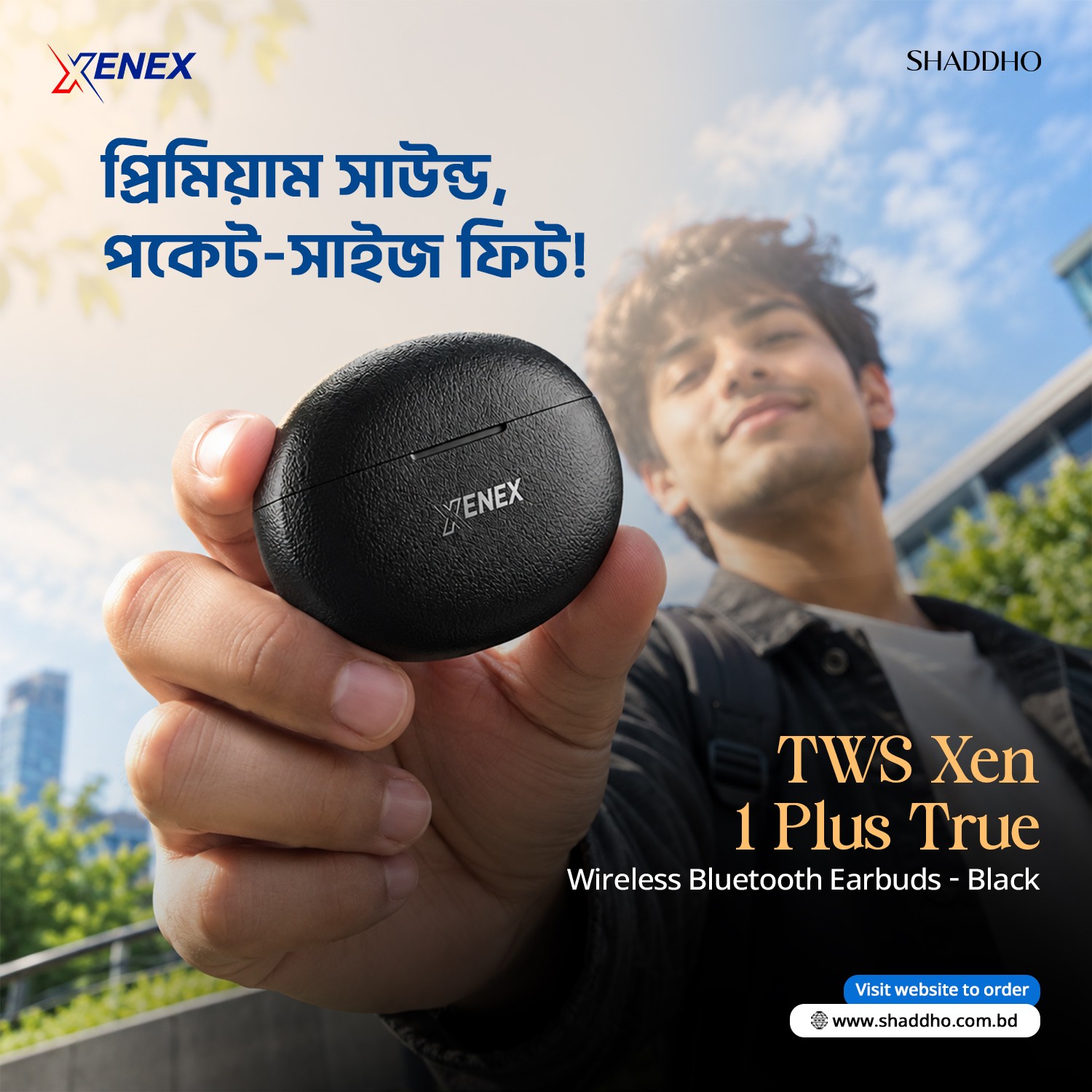 Xenex TWS Xen 1 Plus True Wireless Bluetooth Earbuds - Black