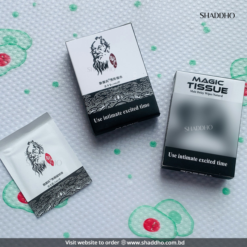 Magic Tissue Male Delay Wipes Natural Confidence Boost for Men (10 Packs)