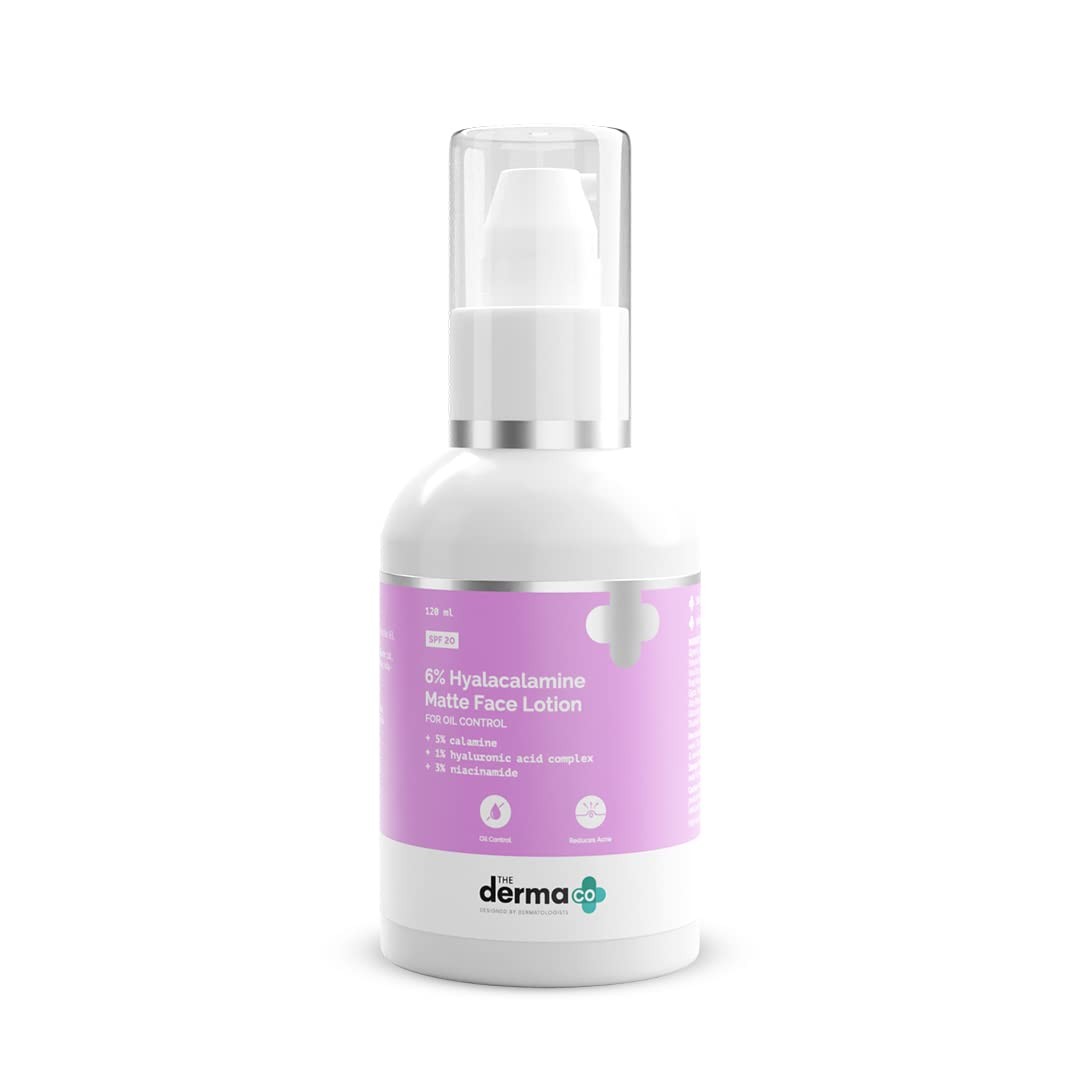 The Derma Co 6% Hyalacalamine Matte Face Lotion (120ml)