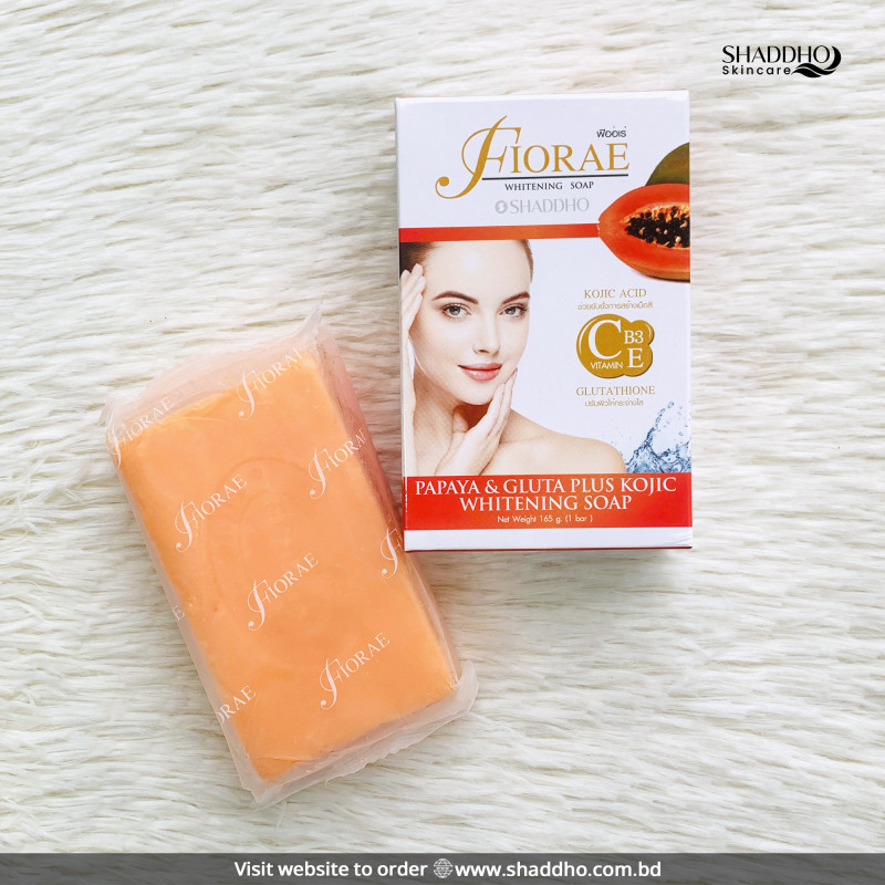 Fiorae Papaya & Gluta Plus Kojic Whitening Soap (165g)