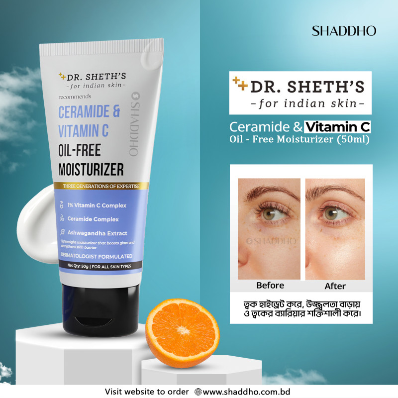 Dr Sheths Ceramide & Vitamin C Oil - Free Moisturizer (50ml)