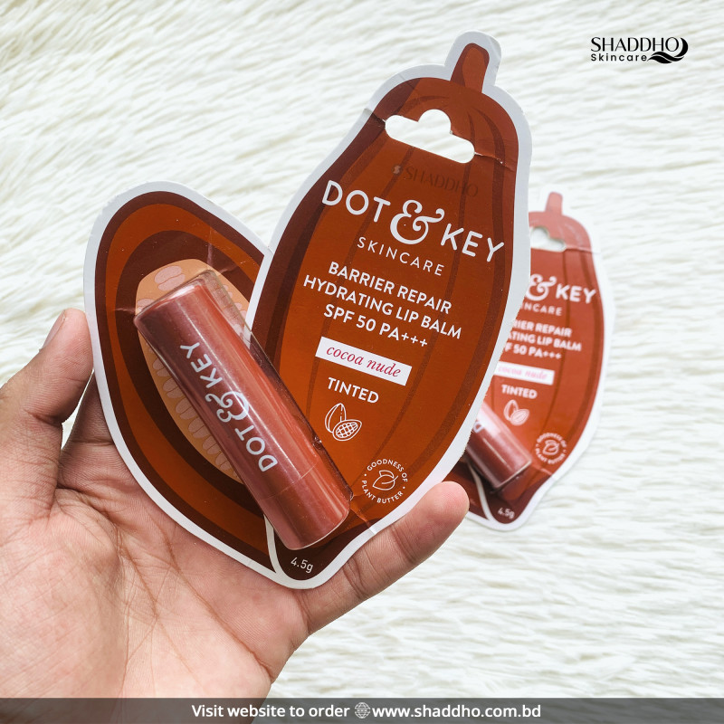 Dot & Key Barrier Repair Hydrating Lip Balm SPF50 PA+++ - Cocoa Nude (4.5g)