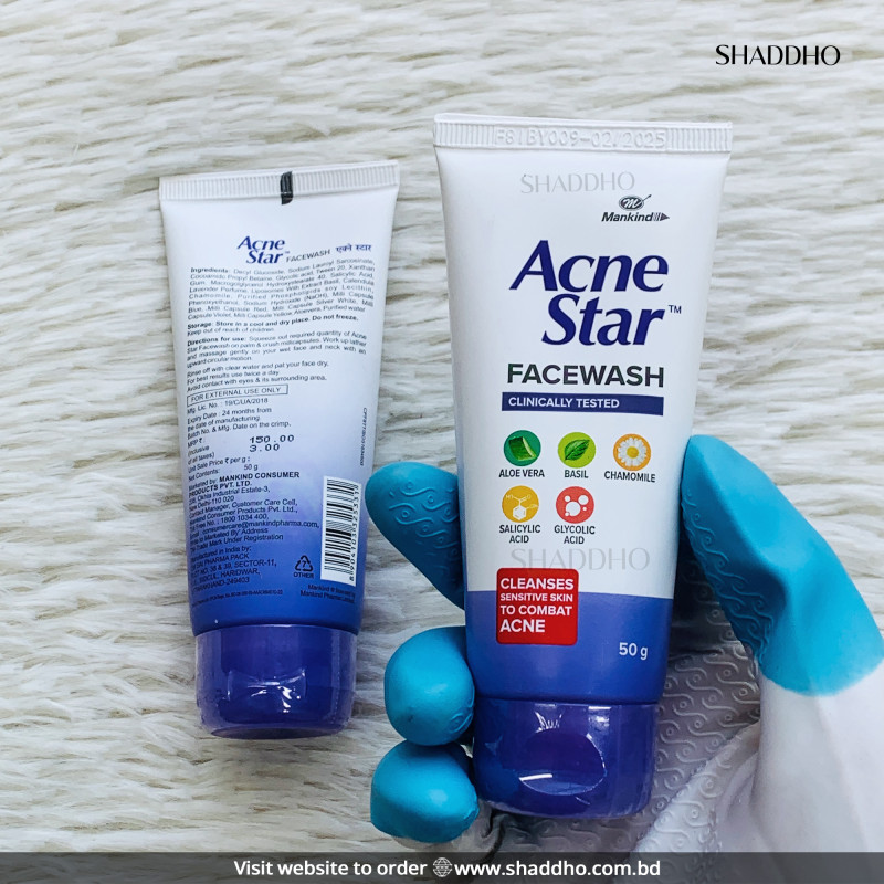 Mankind Acnestar Face Wash (50g)