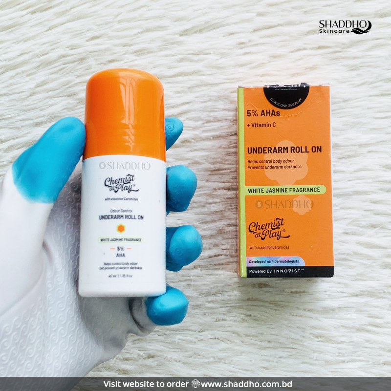 Chemist at Play 5% AHAs + Vitamin C Underarm Roll On - White Jasmine (40ml)