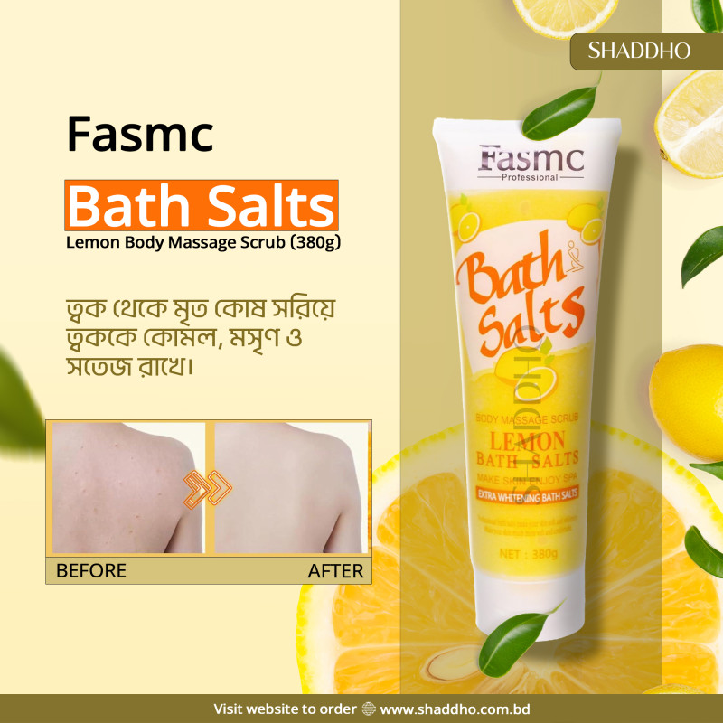 Fasmc Bath Salts Lemon Body Massage Scrub (380g)
