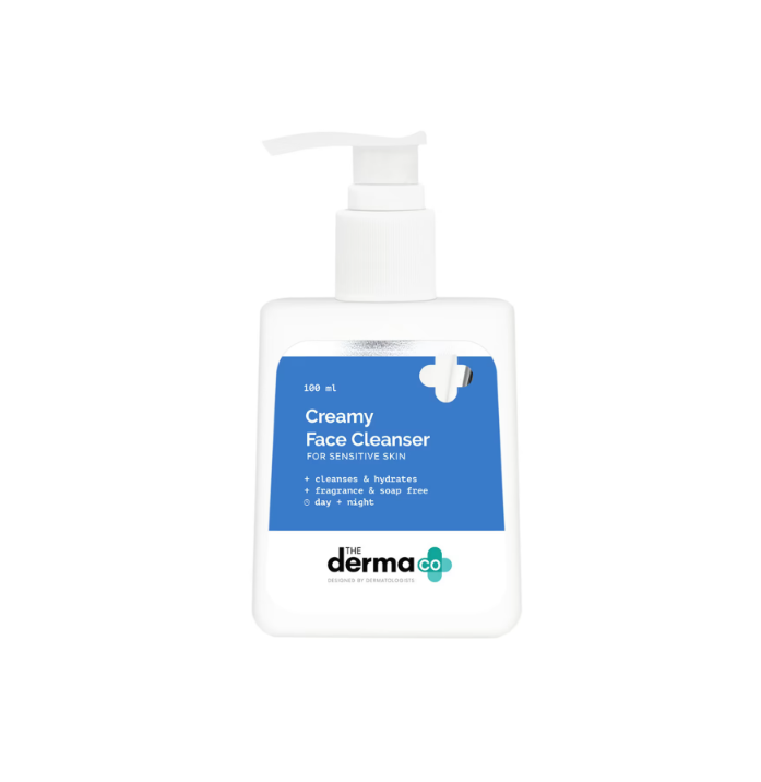The Derma Co Creamy Cleanser For Sensitive Skin (100ml)