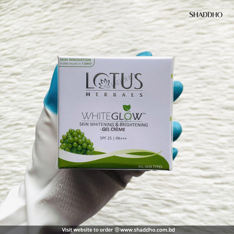 Lotus Herbals Whiteglow Skin Whitening & Brightening Gel Creme SPF 25 PA+++ (60g)