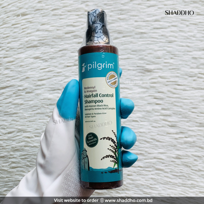 Pilgrim Redensyl & Anagain Hairfall Control Shampoo with Korean Black Rice (200ml)
