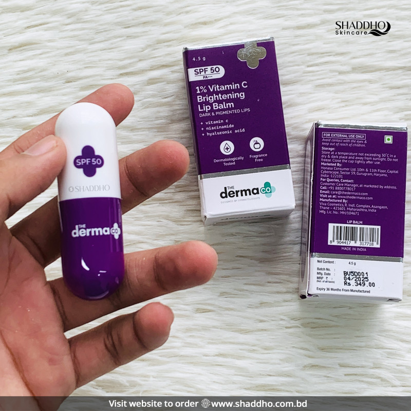 The Derma CO 1% Vitamin C Brightening Lip Balm SPF 50 PA+++ (4.5g)