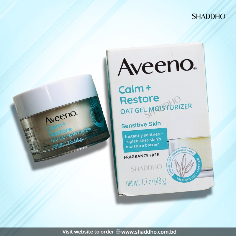 Aveeno Calm + Restore Oat Gel Facial Moisturizer For Sensitive Skin (50ml)