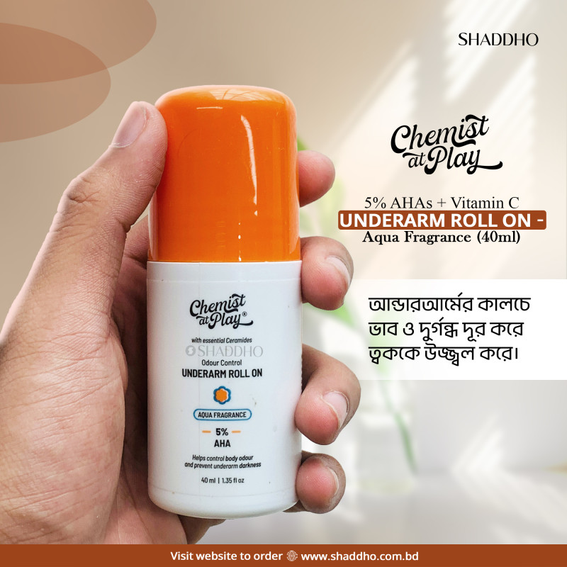 Chemist at Play 5% AHAs + Vitamin C Underarm Roll On - Aqua Fragrance (40ml)